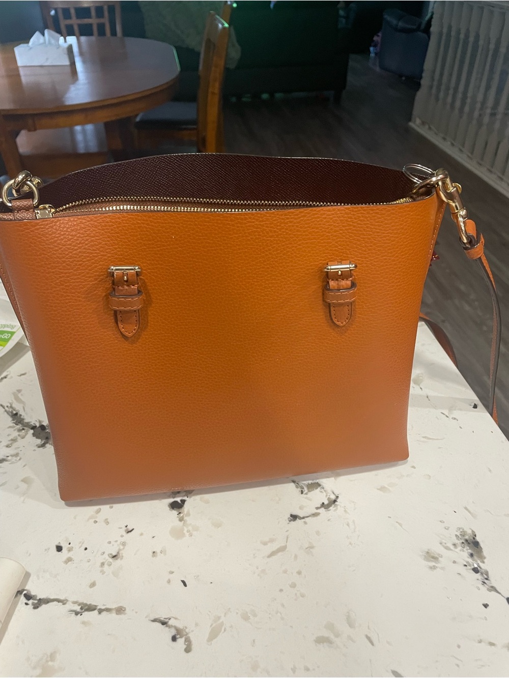 Coach Mollie Tote 25 in Ginger/Brown Leather - Like New - Picture 10 of 13